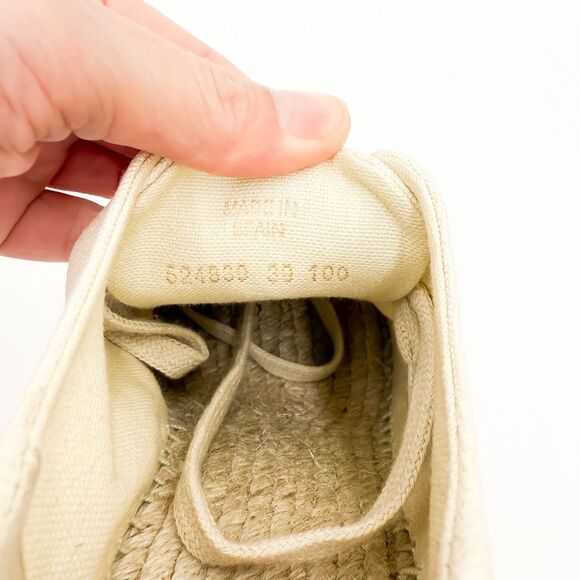 Gucci GG Logo Web Stripe Canvas Wedge Espadrille EU 39 US 9 - Picture 8 of 9